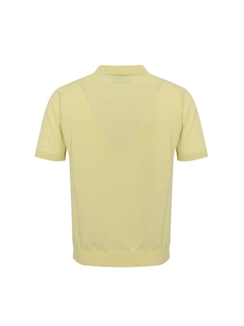 Polo in cotone jacquard Lime Alpha studio | AU-5150B1012